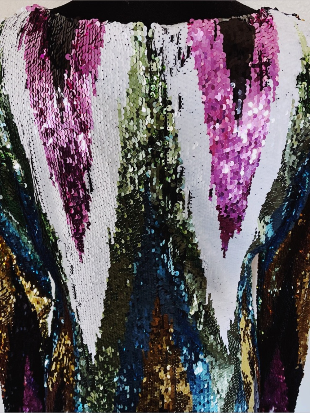 BADGLEY MISCHKA Stretch Sequin Chevron Party Dress - Picture 10 of 14